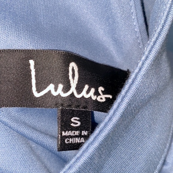 Lulus blue formal one shoulder maxi dress size small new with tags - Picture 8 of 10